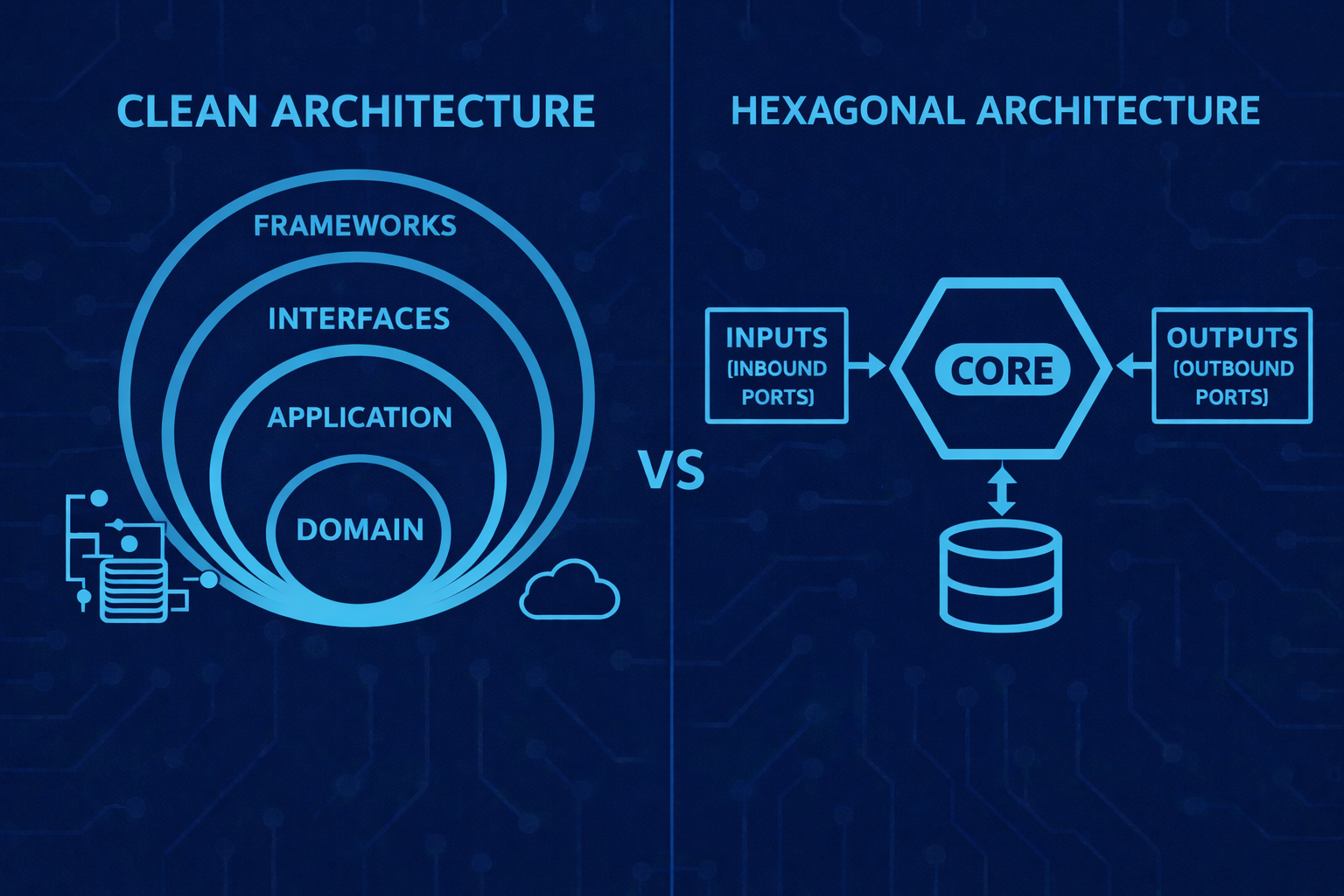 NOMATEK | Clean Architecture vs Arquitectura Hexagonal: cuándo usar ...